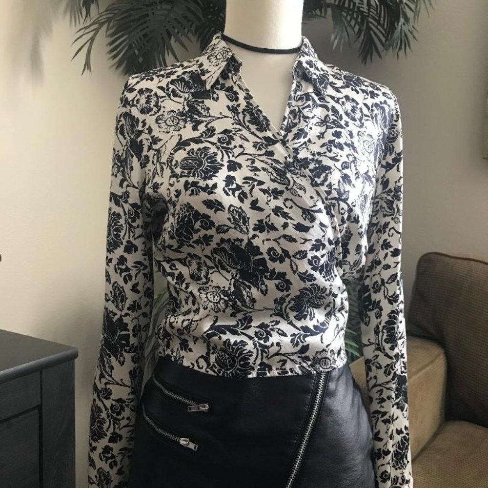 Floral Wrap around Blouse